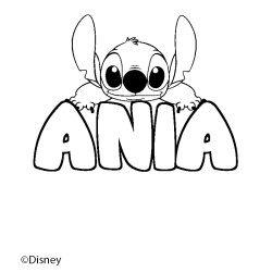 Coloriage ANIA - d&eacute;cor Stitch