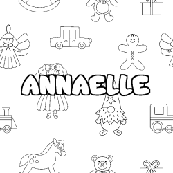 Coloriage ANNAELLE - d&eacute;cor Jouets