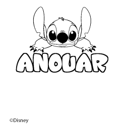 Coloriage ANOUAR - d&eacute;cor Stitch