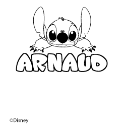 Coloriage ARNAUD - d&eacute;cor Stitch