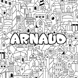 Coloriage ARNAUD - d&eacute;cor Ville
