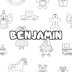 Coloriage BENJAMIN - d&eacute;cor Jouets