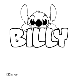 Coloriage BILLY - d&eacute;cor Stitch