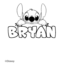 Coloriage BRYAN - d&eacute;cor Stitch