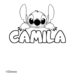 Coloriage CAMILA - d&eacute;cor Stitch