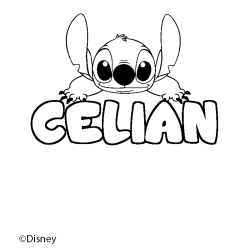 Coloriage CELIAN - d&eacute;cor Stitch