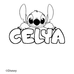 Coloriage CELYA - d&eacute;cor Stitch