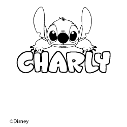 Coloriage CHARLY - d&eacute;cor Stitch