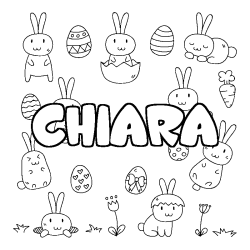 Coloriage CHIARA - d&eacute;cor Paques