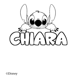 Coloriage CHIARA - d&eacute;cor Stitch