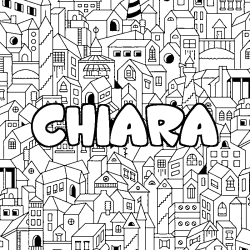 Coloriage CHIARA - d&eacute;cor Ville