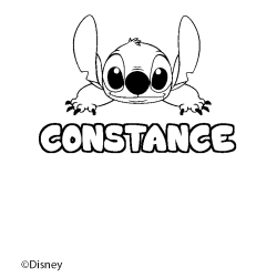 Coloriage CONSTANCE - d&eacute;cor Stitch