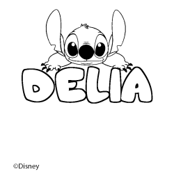 Coloriage DELIA - d&eacute;cor Stitch