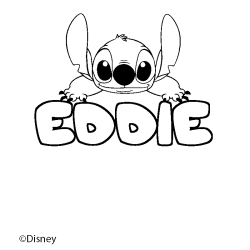 Coloriage EDDIE - d&eacute;cor Stitch
