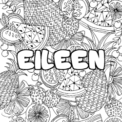 Coloriage EILEEN - d&eacute;cor Mandala fruits