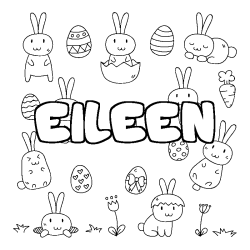 Coloriage EILEEN - d&eacute;cor Paques