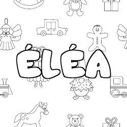 Coloriage &Eacute;L&Eacute;A - d&eacute;cor Jouets