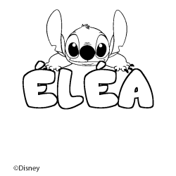 Coloriage &Eacute;L&Eacute;A - d&eacute;cor Stitch