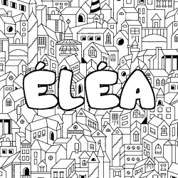 Coloriage &Eacute;L&Eacute;A - d&eacute;cor Ville