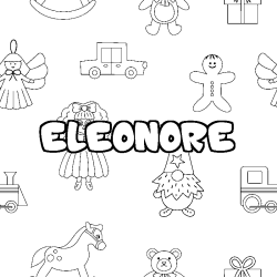 Coloriage ELEONORE - d&eacute;cor Jouets