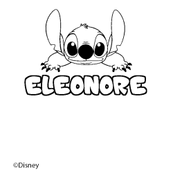 Coloriage ELEONORE - d&eacute;cor Stitch