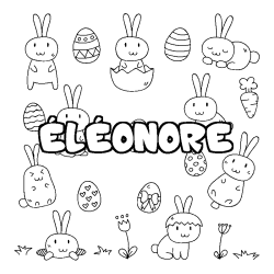 Coloriage &Eacute;L&Eacute;ONORE - d&eacute;cor Paques