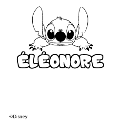 Coloriage &Eacute;L&Eacute;ONORE - d&eacute;cor Stitch