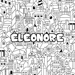 Coloriage &Eacute;L&Eacute;ONORE - d&eacute;cor Ville