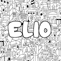 Coloriage ELIO - d&eacute;cor Ville