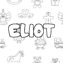 Coloriage ELIOT - d&eacute;cor Jouets