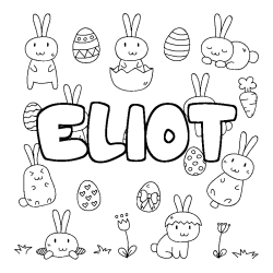 Coloriage ELIOT - d&eacute;cor Paques