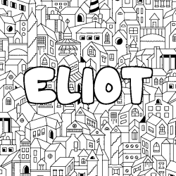 Coloriage ELIOT - d&eacute;cor Ville