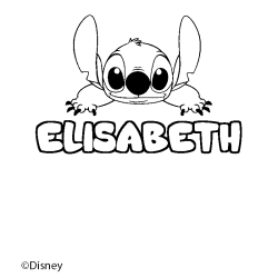 Coloriage ELISABETH - d&eacute;cor Stitch