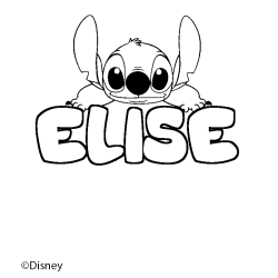Coloriage ELISE - d&eacute;cor Stitch