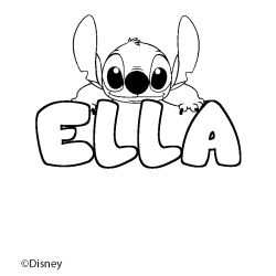 Coloriage ELLA - d&eacute;cor Stitch