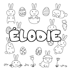 Coloriage &Eacute;LODIE - d&eacute;cor Paques