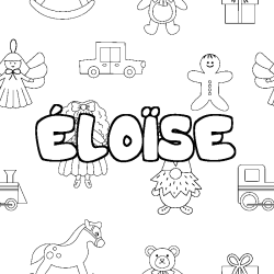 Coloriage &Eacute;LO&Iuml;SE - d&eacute;cor Jouets