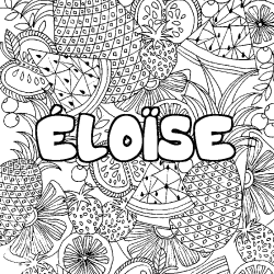 Coloriage &Eacute;LO&Iuml;SE - d&eacute;cor Mandala fruits