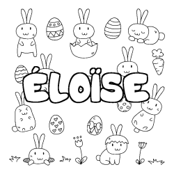 Coloriage &Eacute;LO&Iuml;SE - d&eacute;cor Paques