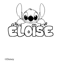 Coloriage &Eacute;LO&Iuml;SE - d&eacute;cor Stitch
