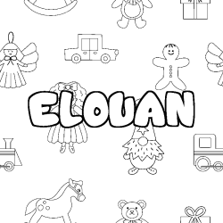 Coloriage ELOUAN - d&eacute;cor Jouets