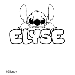 Coloriage ELYSE - d&eacute;cor Stitch