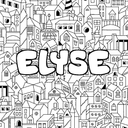 Coloriage ELYSE - d&eacute;cor Ville