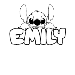 Coloriage EMILY - d&eacute;cor Stitch