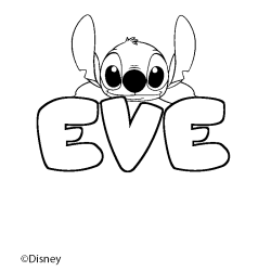 Coloriage EVE - d&eacute;cor Stitch