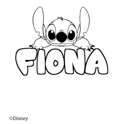 Coloriage FIONA - d&eacute;cor Stitch