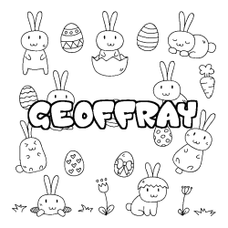 Coloriage GEOFFRAY - d&eacute;cor Paques