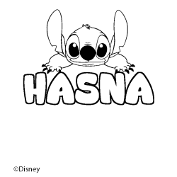 Coloriage HASNA - d&eacute;cor Stitch