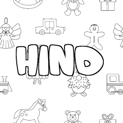 Coloriage HIND - d&eacute;cor Jouets