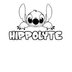 Coloriage HIPPOLYTE - d&eacute;cor Stitch